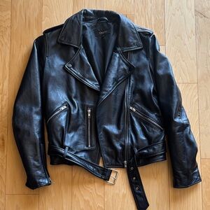 Quince leather motorcycle jacket